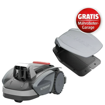 Sunseeker Mähroboter-Set V3 Plus inkl. Garage 1.000 m², Schnittbreite: 18 cm,